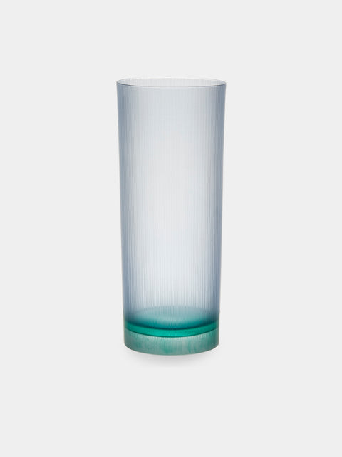 Takeyoshi Mitsui - Silence Hand-Blown Glass Highballs (Set of 2) - Blue - ABASK - 
