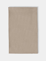 Johnstons of Elgin - Cashmere and Silk Brushed Bouclé Throw (75in/1.9m) - Brown - ABASK - 