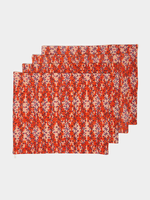 Gregory Parkinson - Block-Printed Cotton Reversible Placemats (Set of 4) -  - ABASK