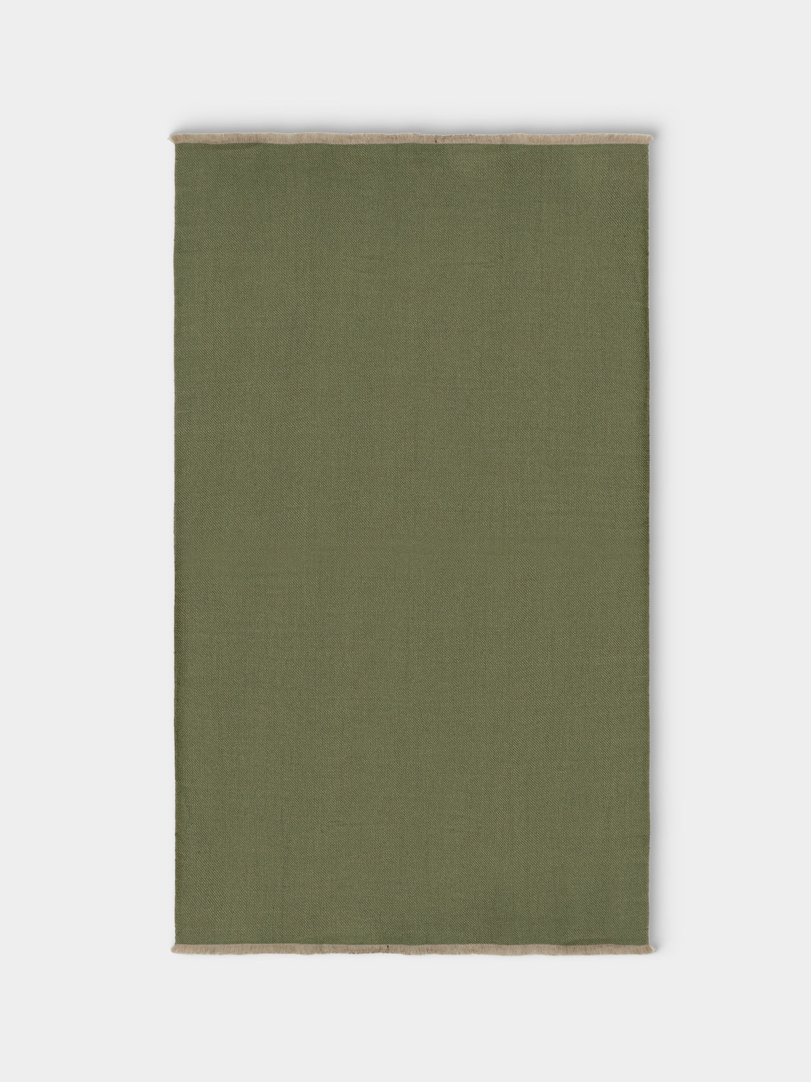 Me & K - Reversible Merino Wool and Cashmere King-Size Blanket (106in/2.7m) - Green - ABASK - 