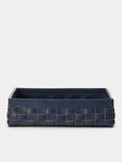 Riviere - Barcelona Water-Resistant Leather Low Basket - Blue - ABASK - 