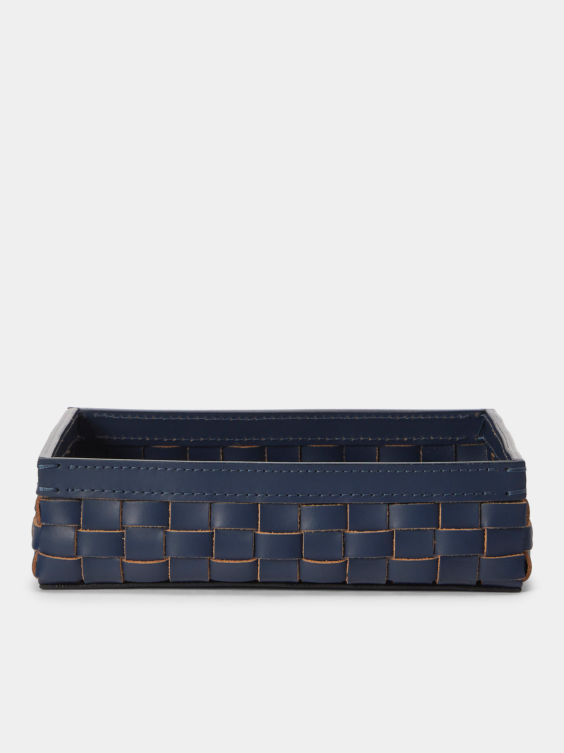 Riviere - Barcelona Water-Resistant Leather Low Basket - Blue - ABASK - 