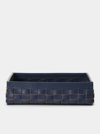 Riviere - Barcelona Water-Resistant Leather Low Basket - Blue - ABASK - 