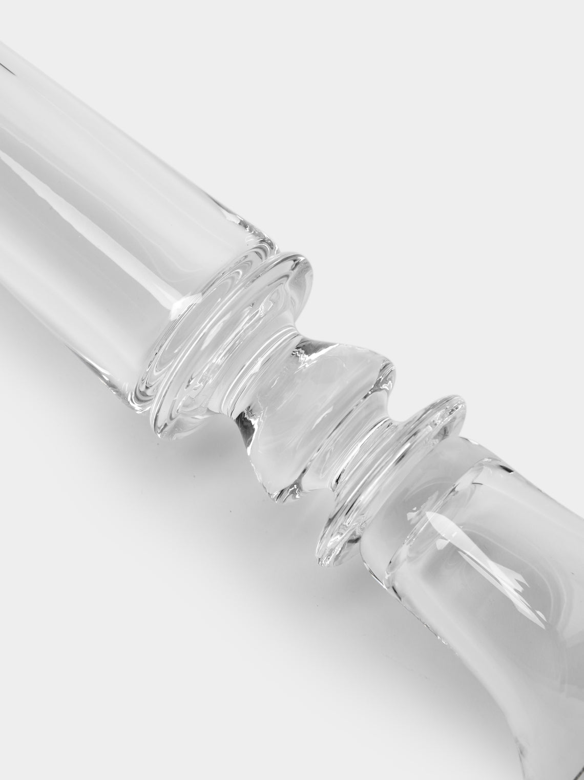 Theresienthal - Memphis Hand-Blown Crystal Candlestick (Set of 2) - Clear - ABASK