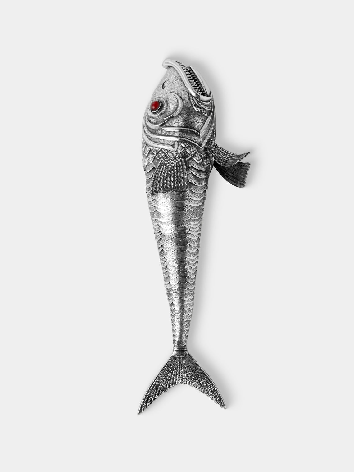 Antique and Vintage - 1960s Sterling Silver Articulating Fish - Silver - ABASK