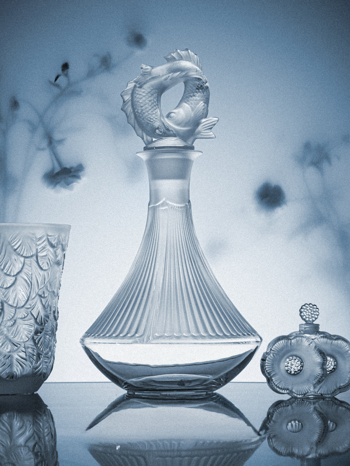 Lalique - Poissions No. 2 Crystal Decanter - Clear - ABASK