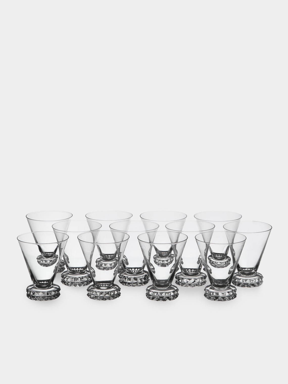 Antique and Vintage - Mid-20th-Century Baccarat Crystal Wine Glasses (Set of 12) - Clear - ABASK