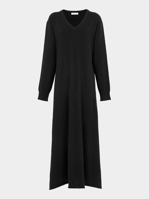 Ryan Roche - Cashmere V-Neck Long Dress -  - ABASK - 