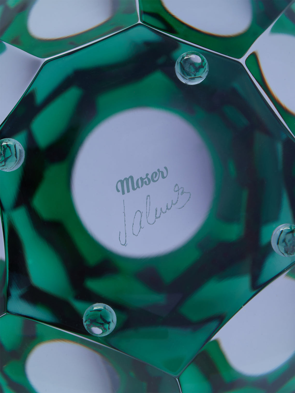Moser - Stones Hand-Blown Crystal Vase - Green - ABASK