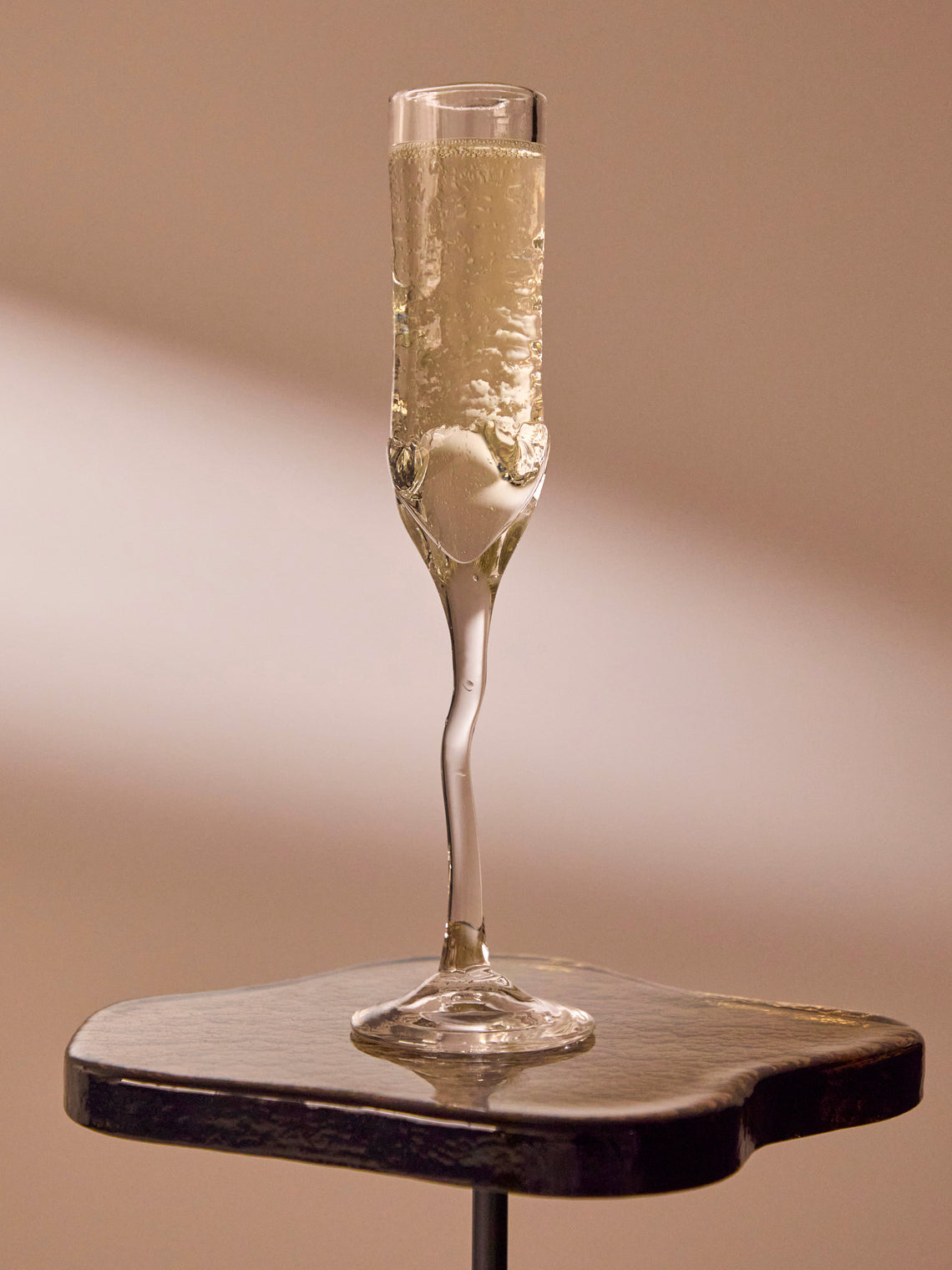 Hand-Blown Glass Champagne Flute