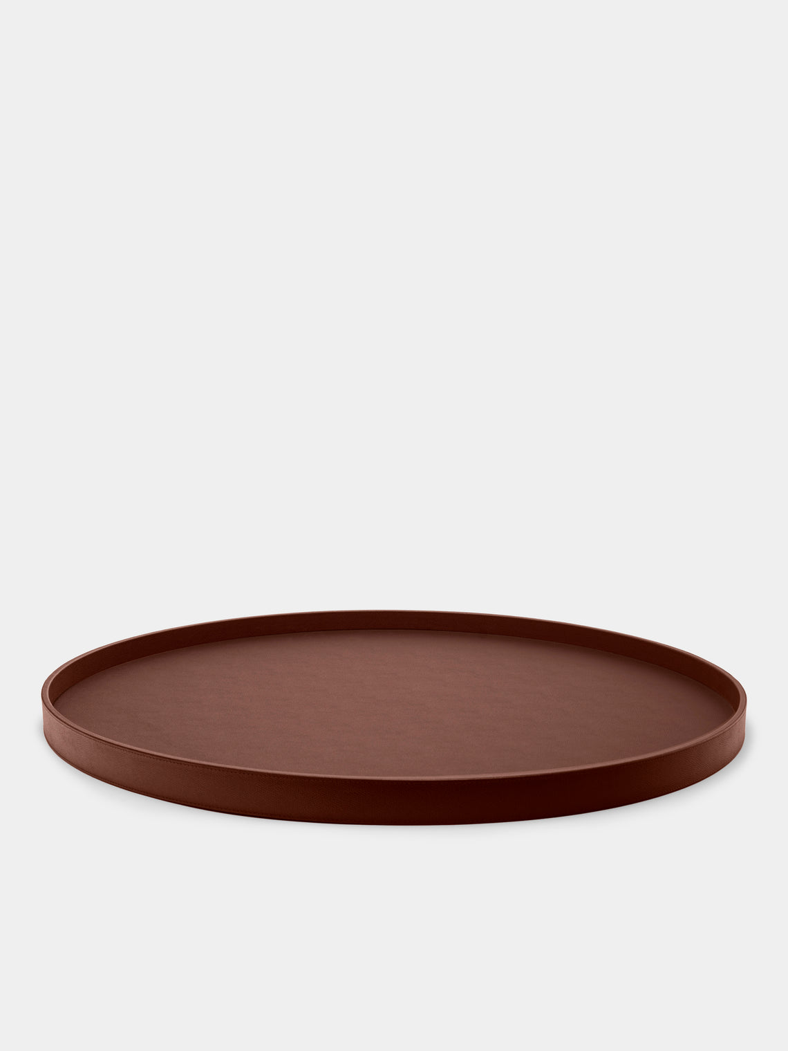 Giobagnara - Polo Utopia Leather Round Tray - Brown - ABASK