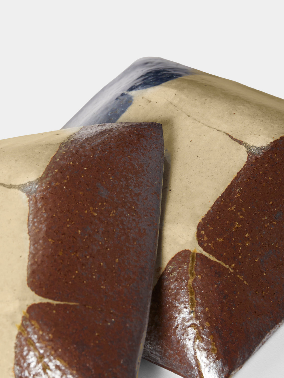 Makidani-gama - No. 1 Nerikomi Ceramic Square Plates – 5in/12.5cm (Set of 5) - Multiple - ABASK