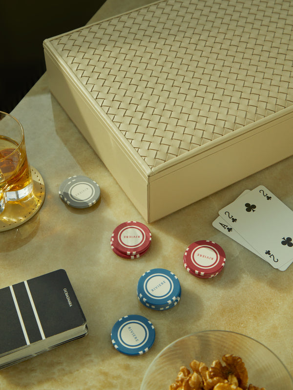 Riviere - Eva Woven Leather Poker Case -  - ABASK