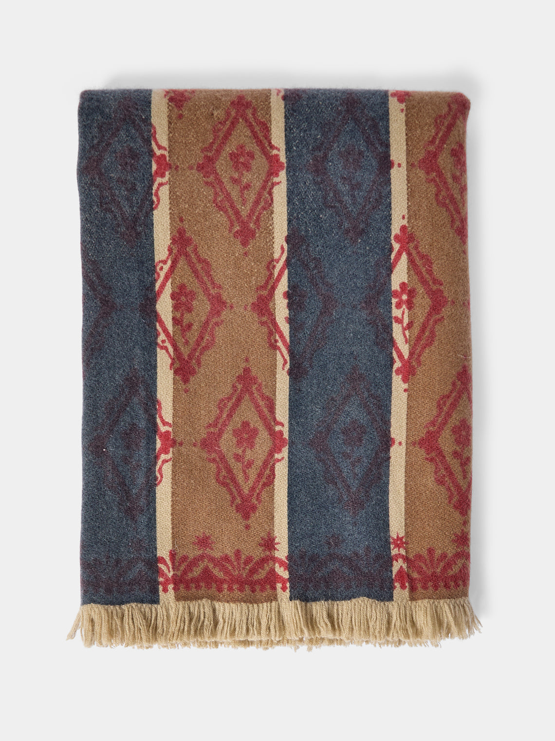 Saved NY - Wallpaper Stripe Cashmere Throw (79in/2m) - Multiple - ABASK