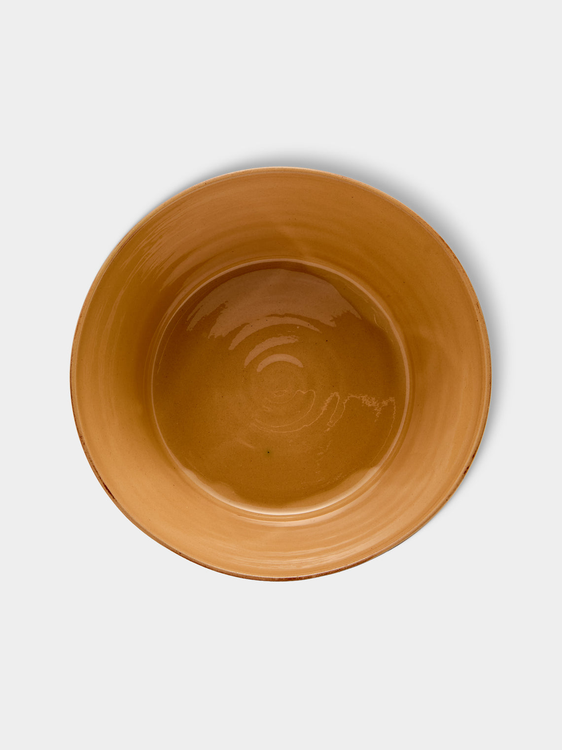 Poterie d’Évires - Flowers Hand-Painted Ceramic Large Handled Serving Bowl - Cream - ABASK