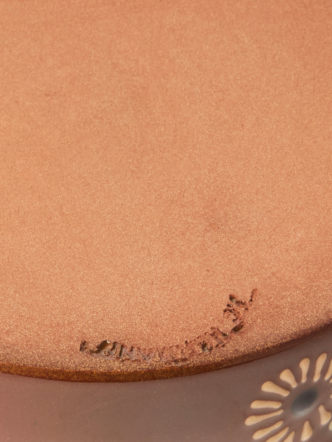 Poterie d’Évires - Flowers Hand-Painted Ceramic Utensil Pot - Light Brown - ABASK