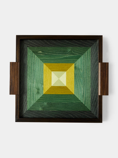 Kevin Stamper - Albers Wood Tray (19in/48cm) - Green - ABASK - 