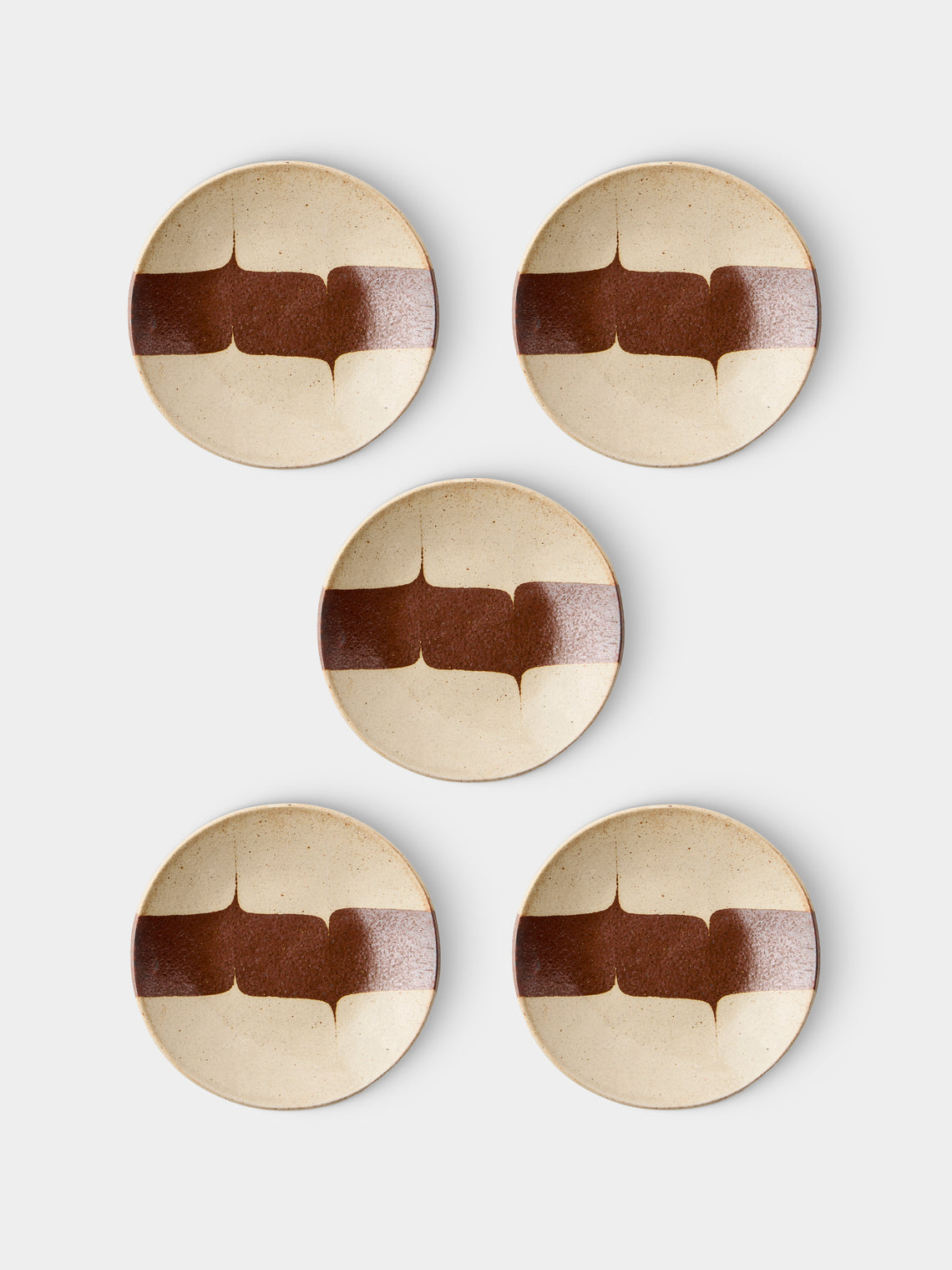 Makidani-gama - No. 1 Nerikomi Ceramic Plates – 6in/15cm (Set of 5) - Multiple - ABASK