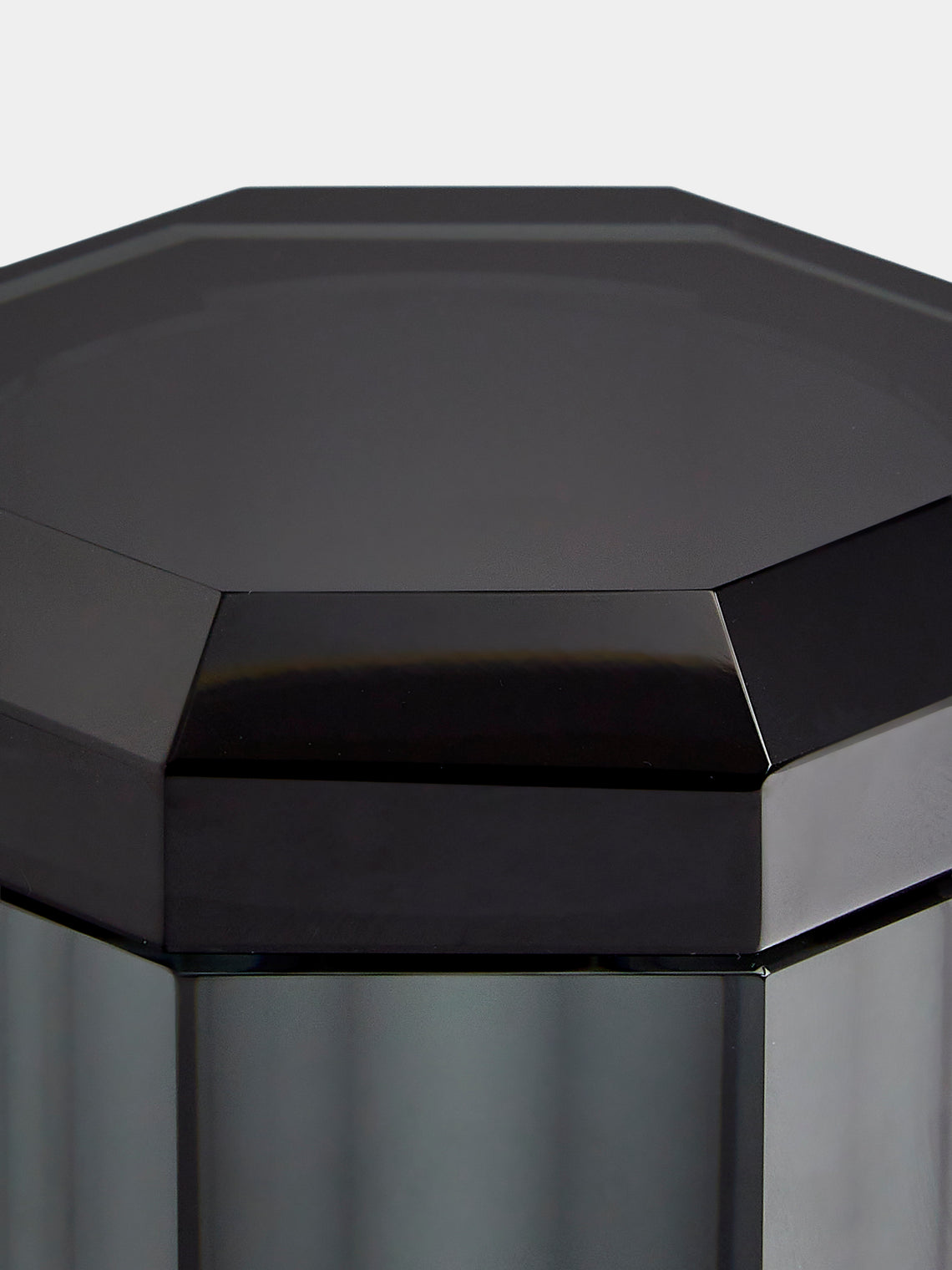 Decor Walther - Cut Crystal Lidded Jar - Black - ABASK