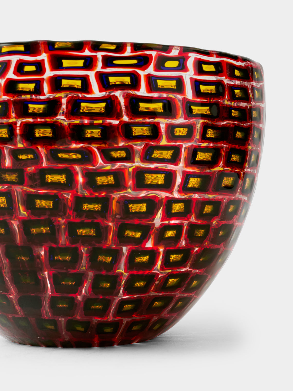 Venini - 1940 Carlo Scarpa Romane Murrine Murano Glass Vase (8in/21cm) - Multiple - ABASK
