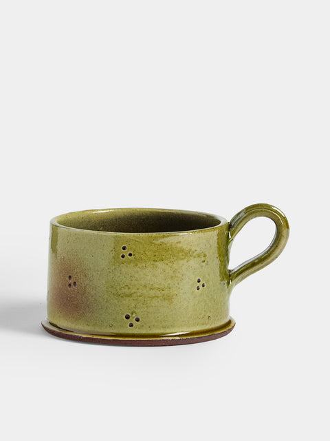 Neville Tatham - Slipware Teacups (Set of 4) - Green - ABASK - 