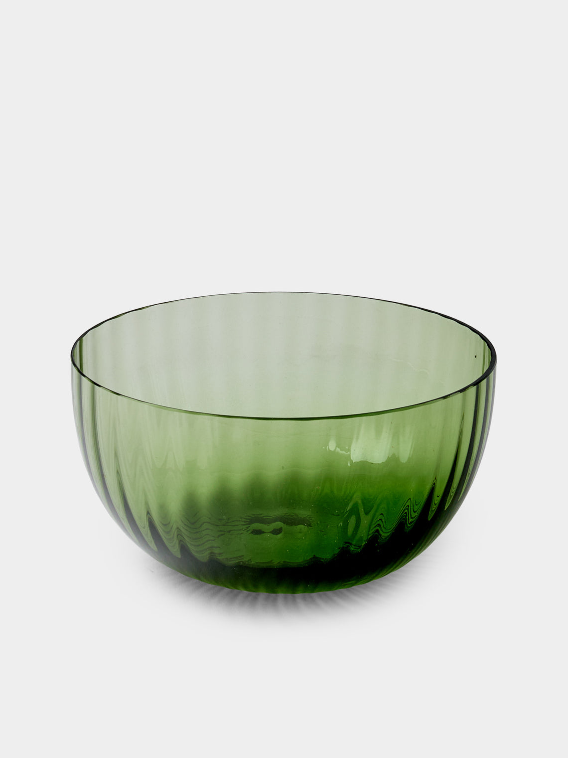 NasonMoretti - | Set of 6 | Idra Hand-Blown Murano Glass Dessert Bowls - Green - ABASK