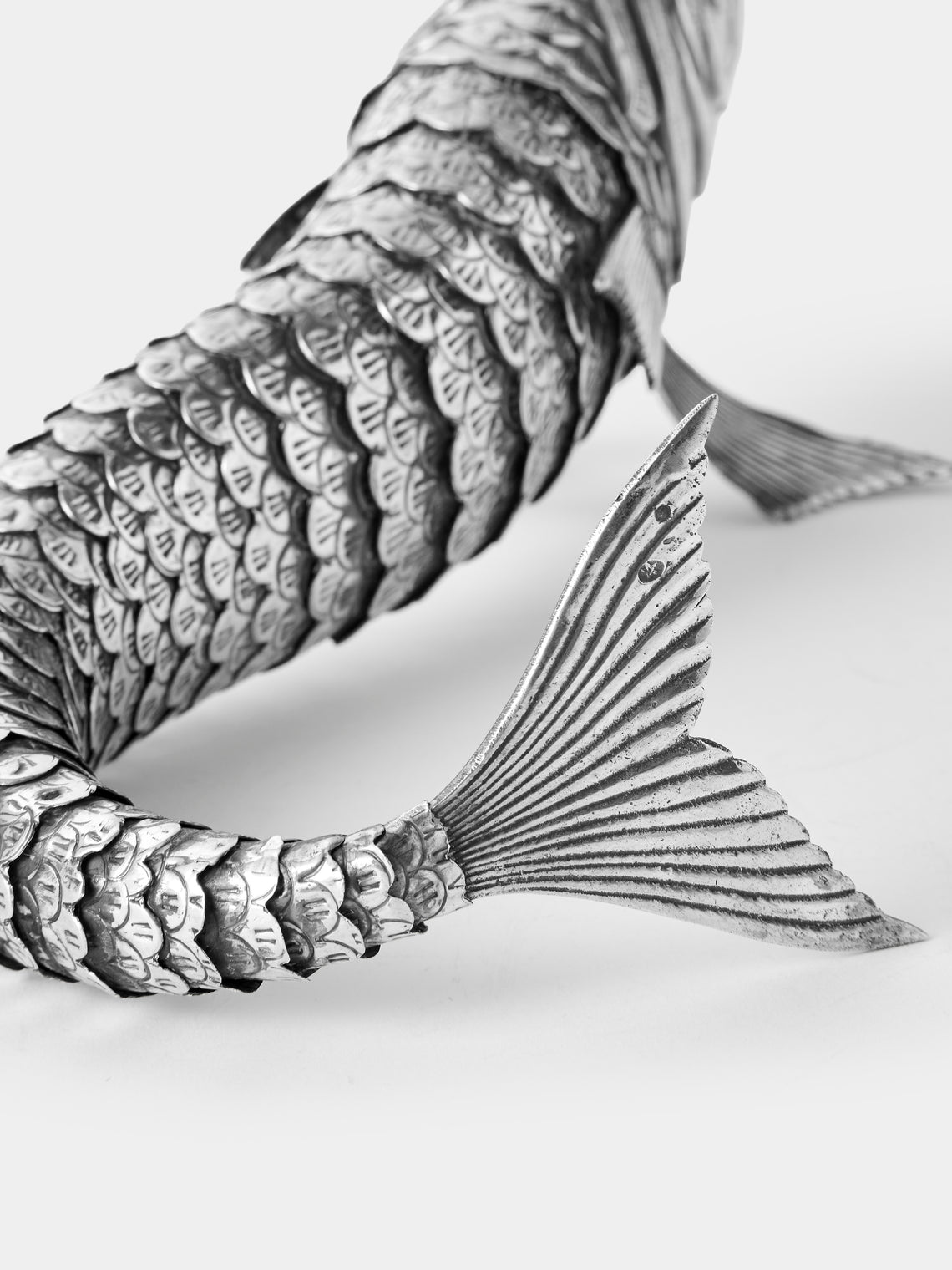 Antique and Vintage - 1920s Solid Silver Articulating Fish - Silver - ABASK