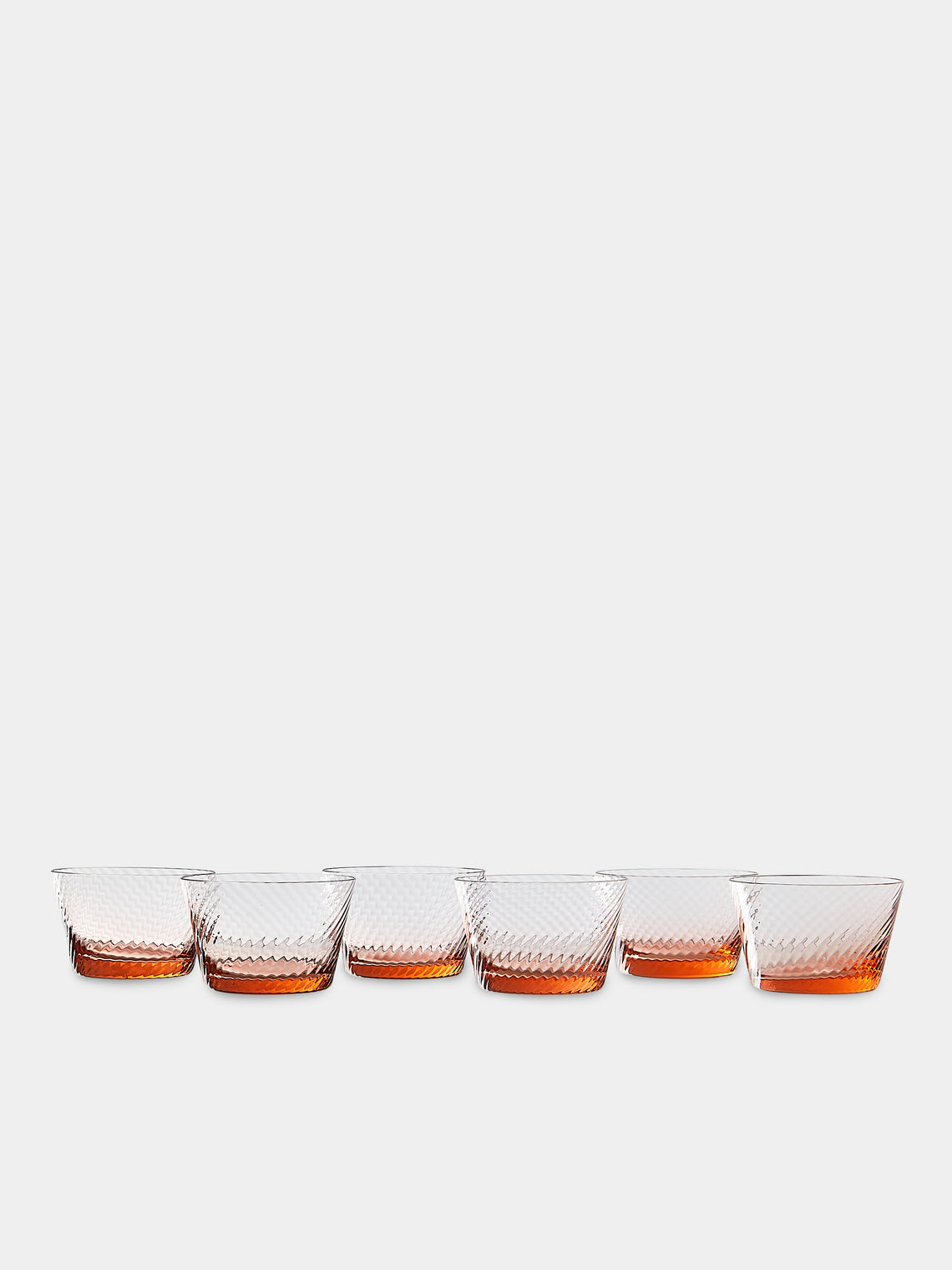 Mun Deluxe Brand Venezia - Torsé Hand-Blown Glass Dessert Bowls (Set of 6) - Pink - ABASK - 