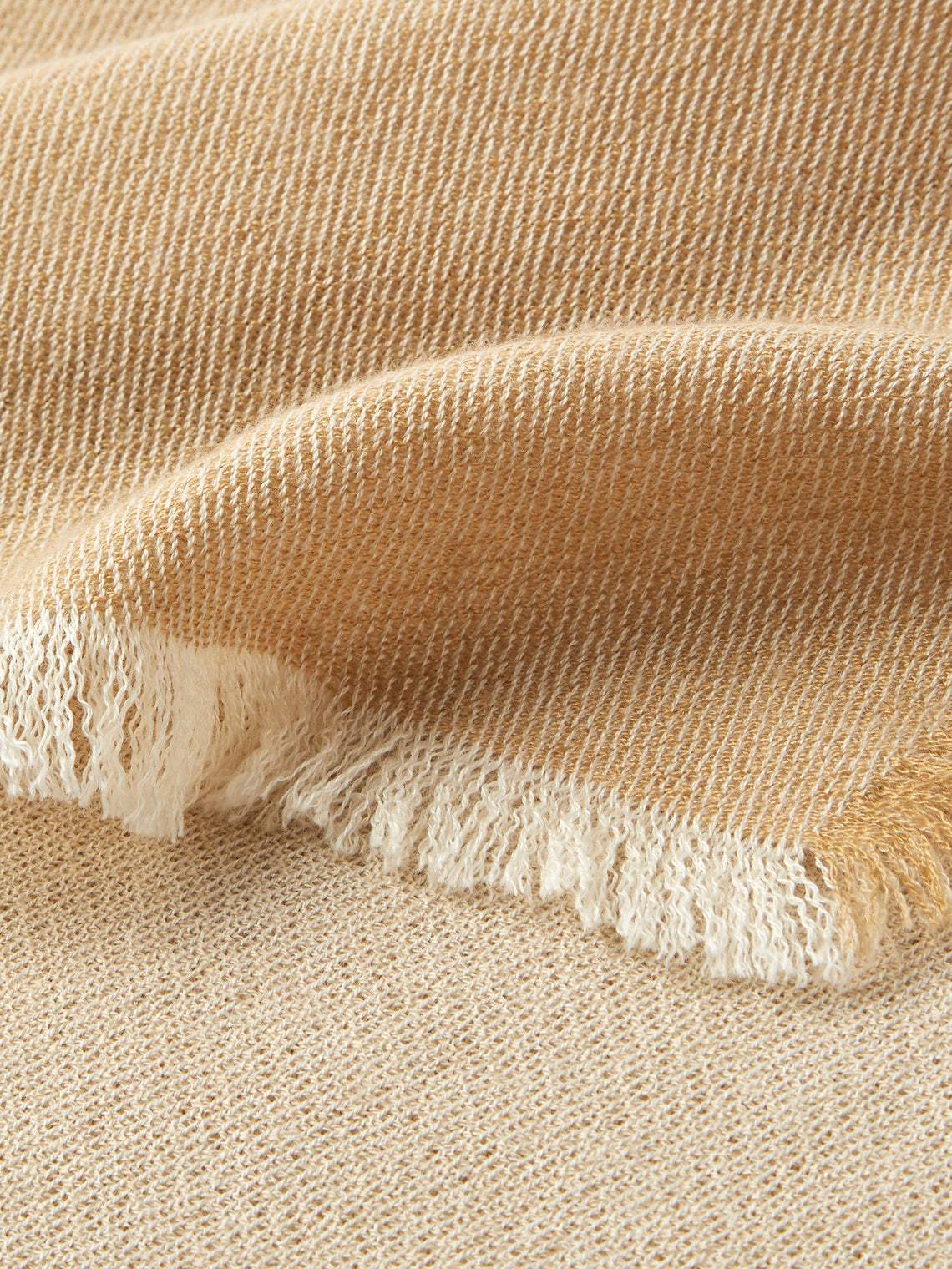 Alonpi - Verne Cashmere and Silk Throw (79in/2m) - Beige - ABASK