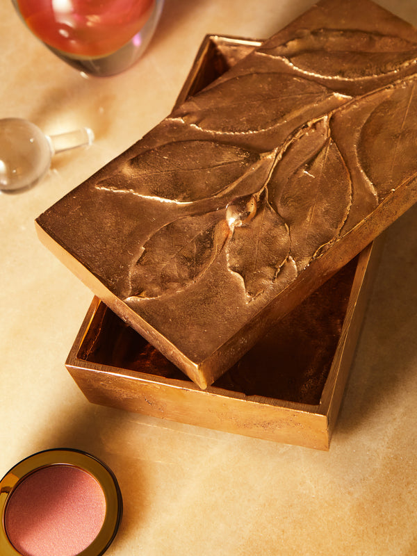 Osanna Visconti - Foglie Hand-Cast Bronze Decorative Box -  - ABASK