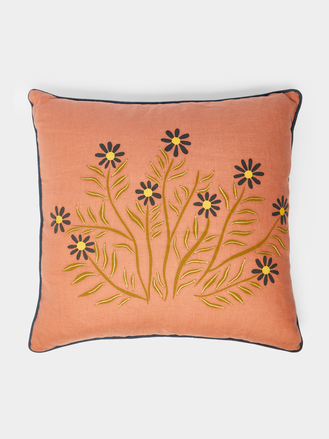 Rosemary Milner - Printed Floral Cotton Cushion -  - ABASK - 