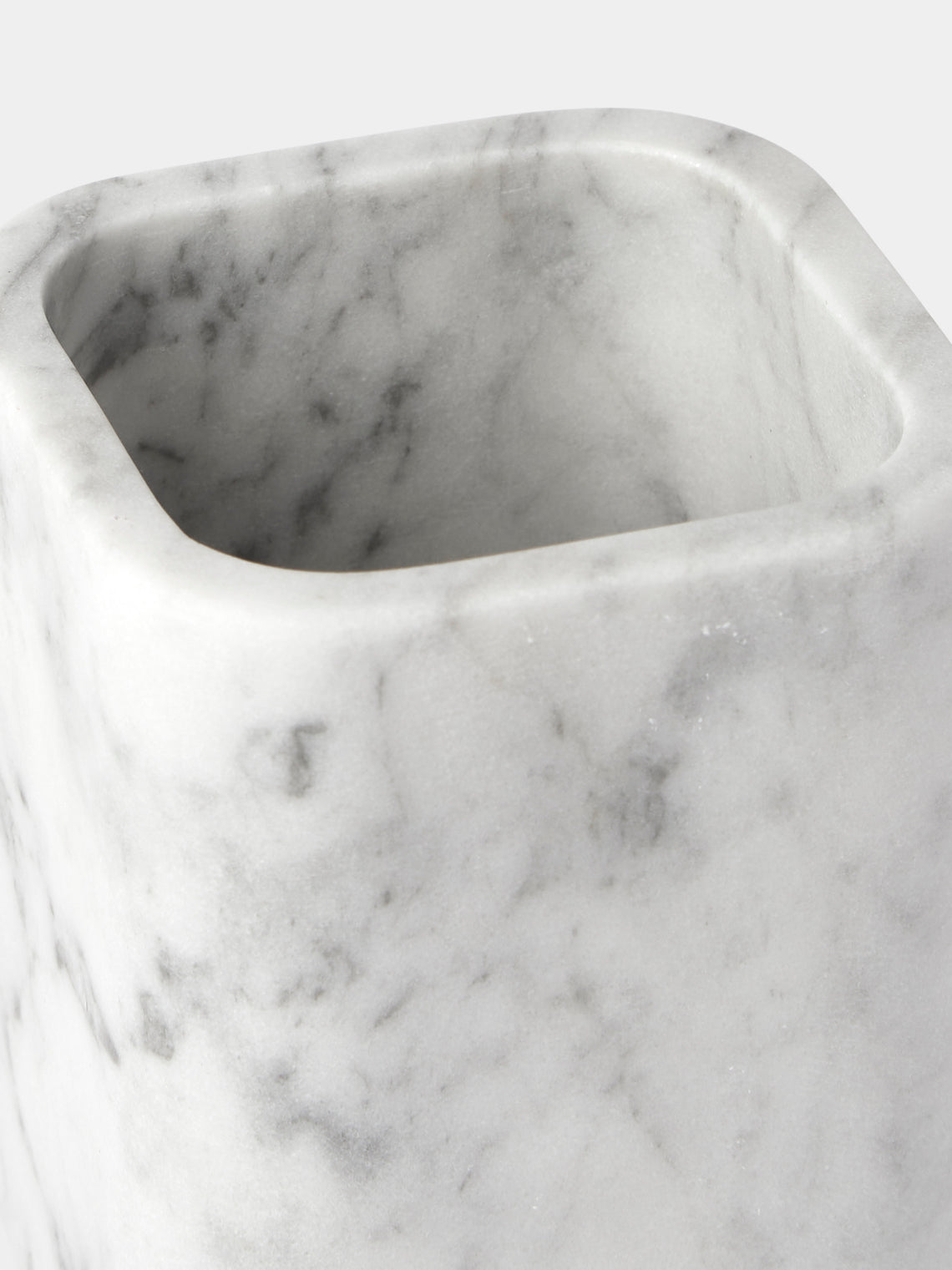 Giobagnara - Polo Marble Toothbrush Holder - White - ABASK