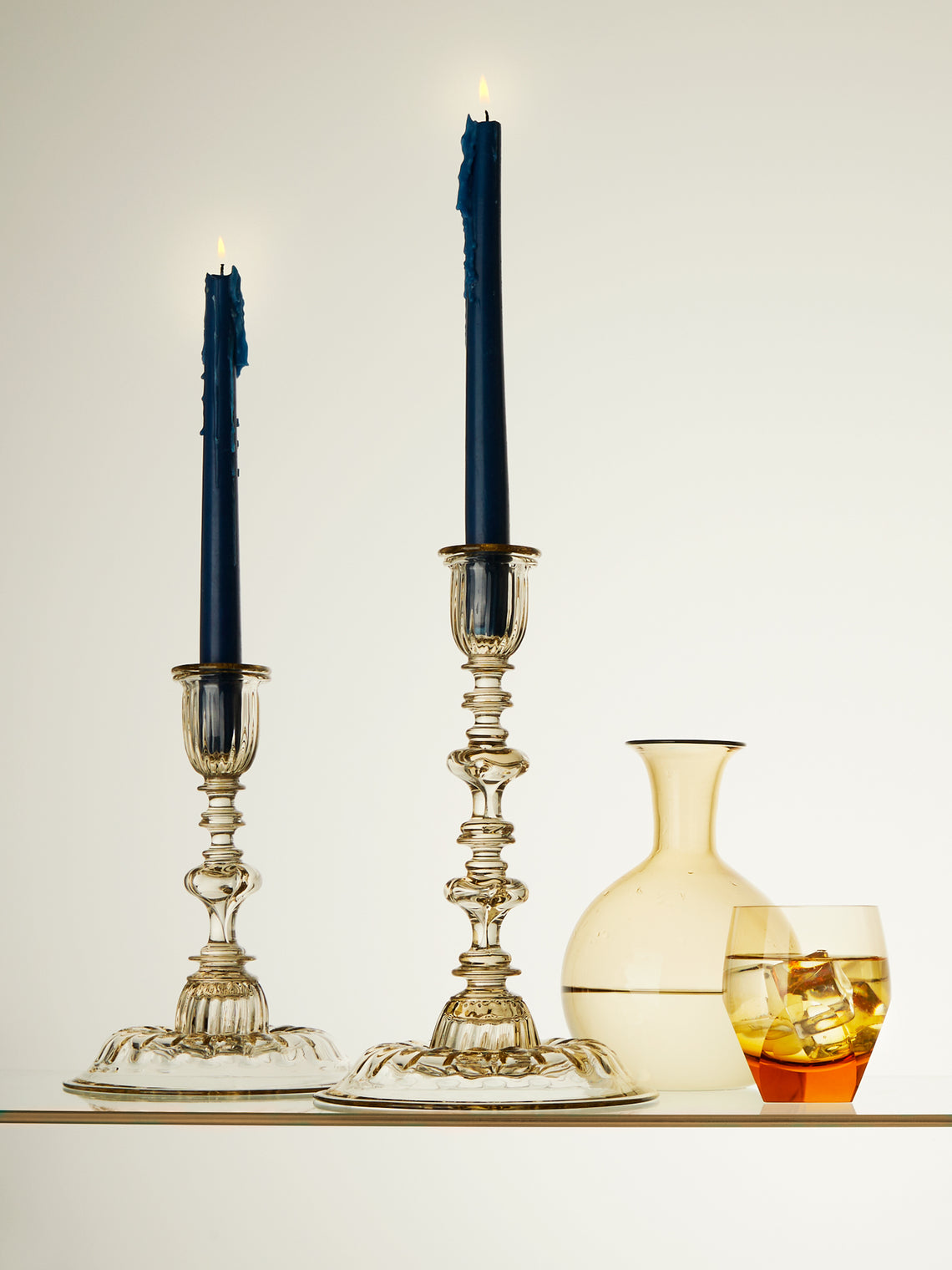 Bollenglass - Hand-Blown Glass Medium Candlestick -  - ABASK