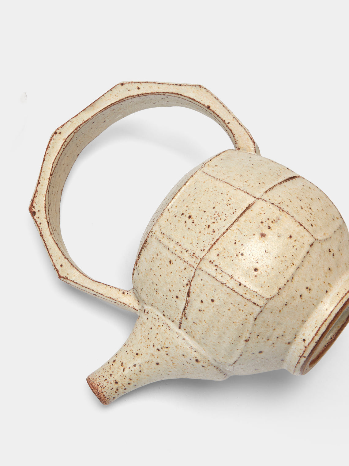 Adam Ross - Hand-Thrown Ceramic Faceted Teapot - Beige - ABASK
