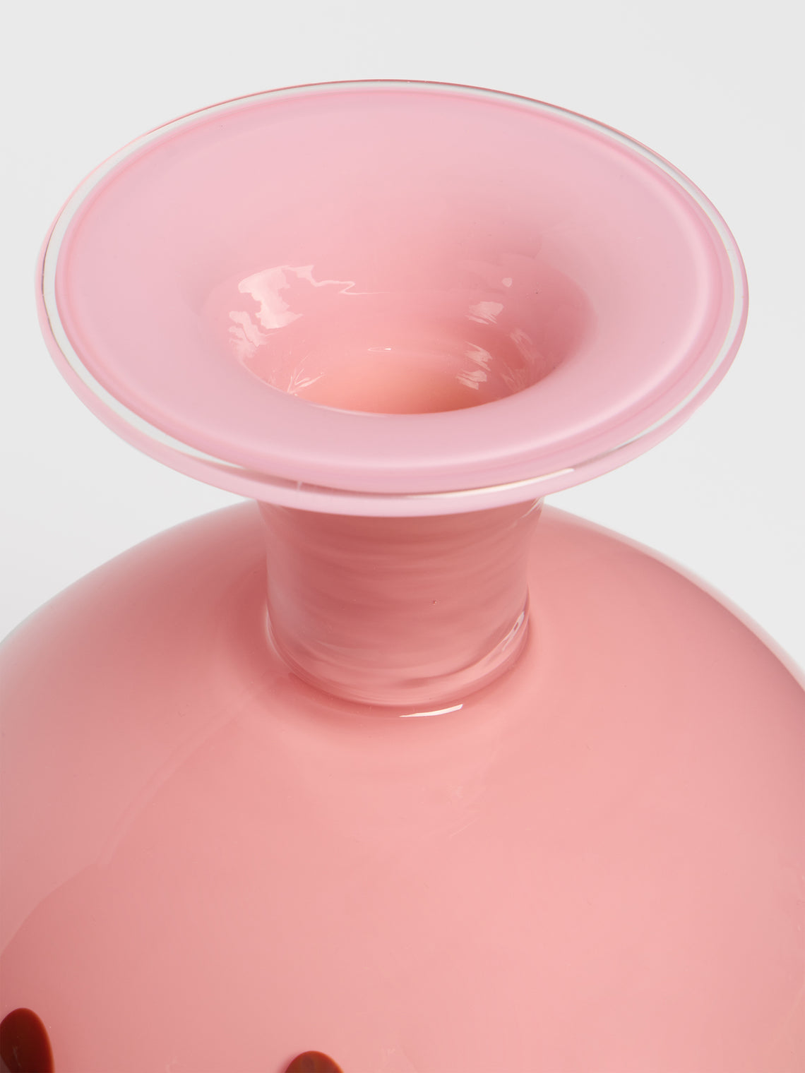 Martyn Thompson Studio - Penny Spotted Hand-Blown Glass Vase (13.5in/34cm) - Pink - ABASK