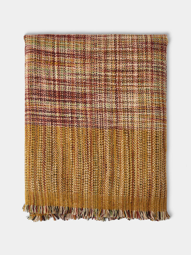 Me & K - Textured Cashmere Throw (75in/1.9m) - Red - ABASK - 