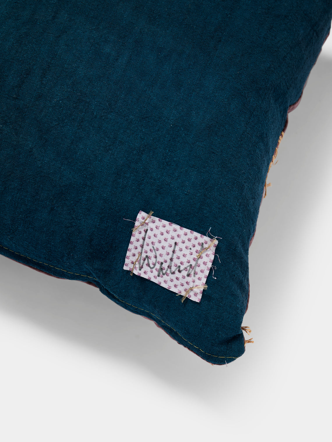 By Walid - 17th-Century French Tapestry and Linen Pillow (26in/66cm) - Multiple - ABASK