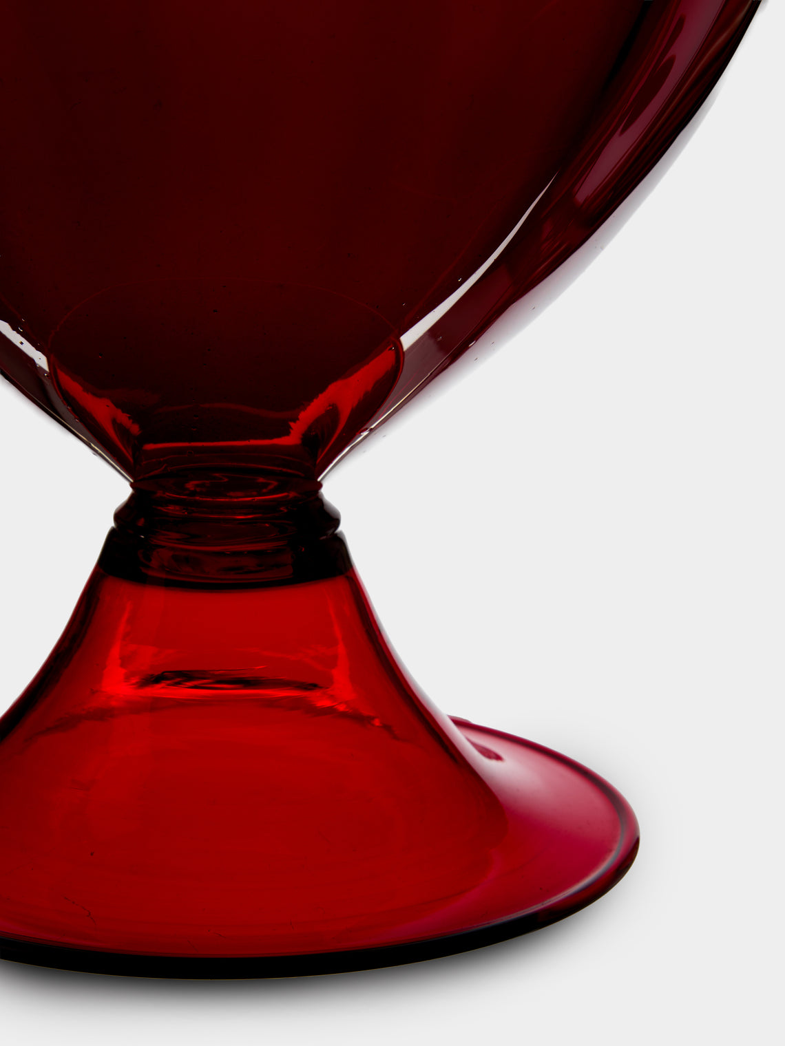 Antique and Vintage - Mid-Century Vittorio Zecchin Murano Glass Vase (9.5in/24cm) - Red - ABASK