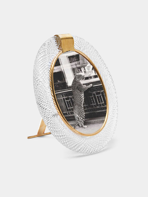 Antique and Vintage - 1960s Murano Glass Photo Frame - Clear - ABASK - 