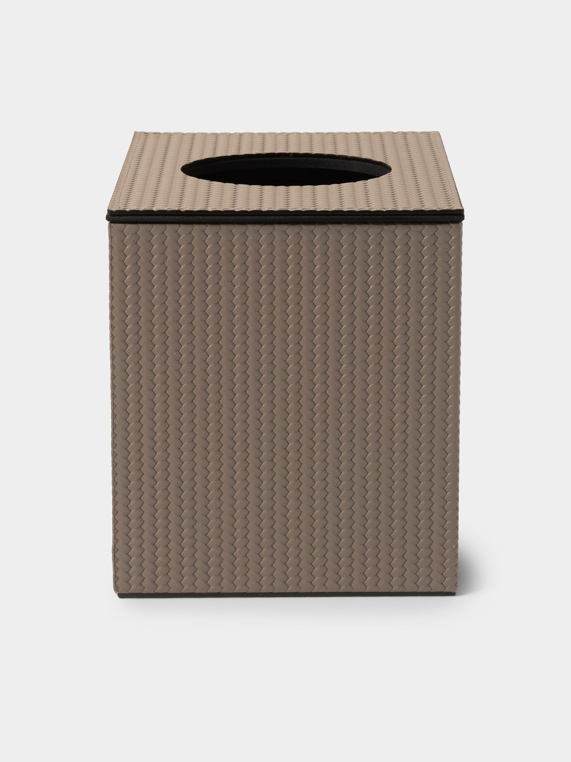 Pinetti - Woven Leather Magnetic Tissue Box - Taupe - ABASK - 