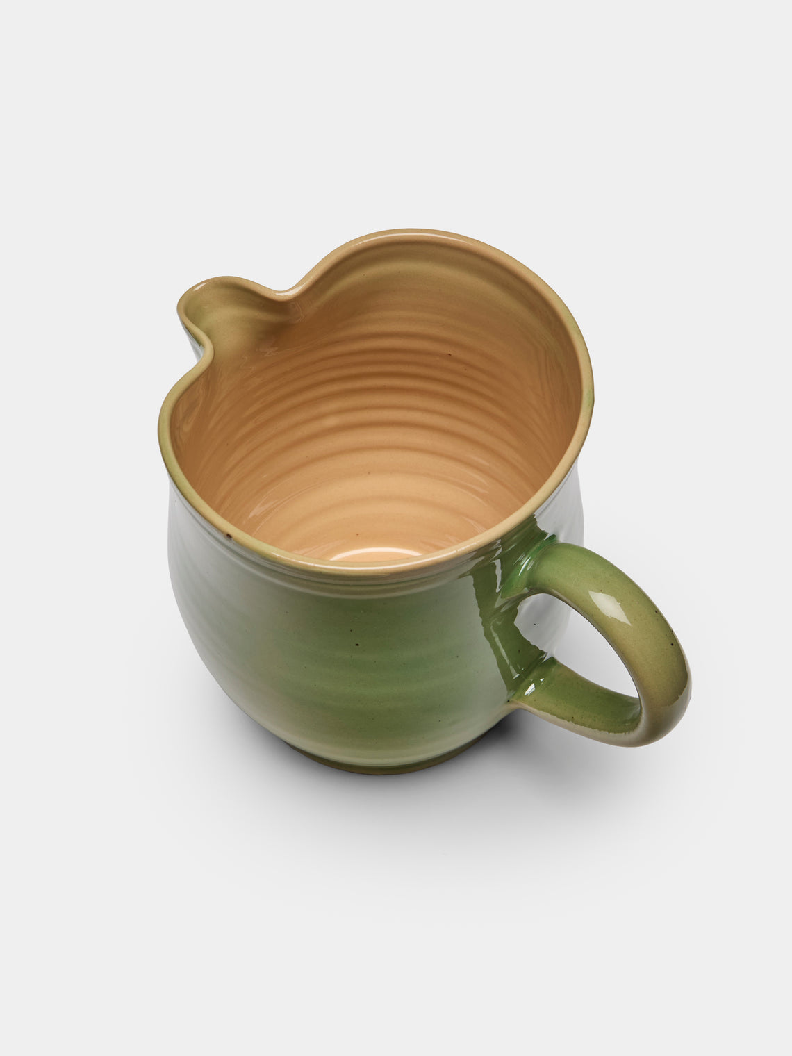 Poterie d’Évires - Flowers Hand-Painted Ceramic Jug (70.5oz/2L) - Green - ABASK