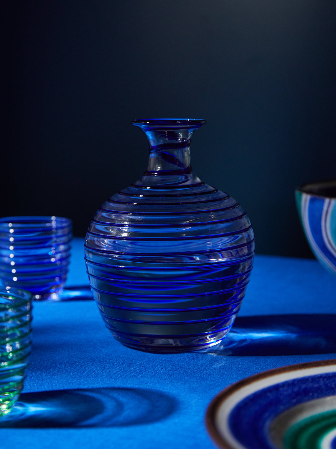 Yali Glass - A Filo Goto Hand-Blown Murano Collection - Blue - ABASK