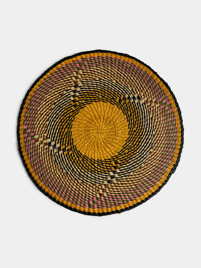 Baba Tree - Handwoven Elephant Glass Placemats (Set of 4) - Yellow - ABASK - 