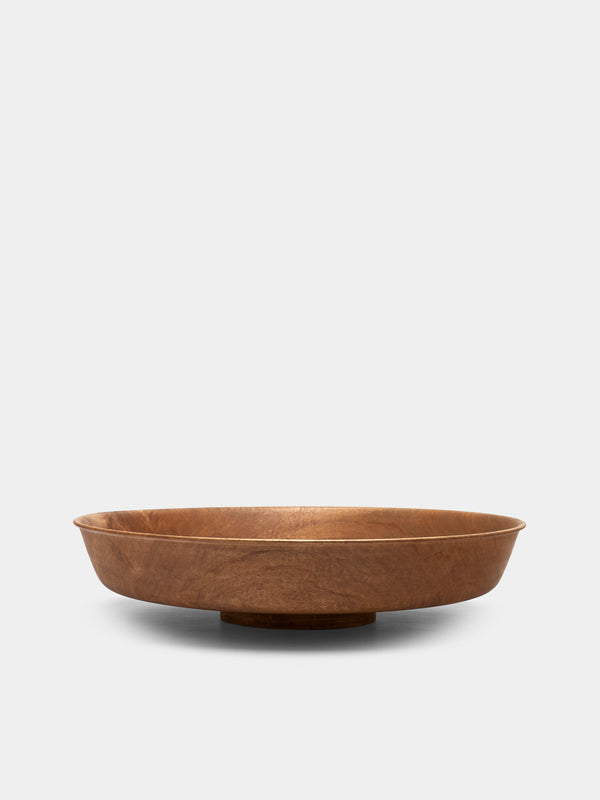 Abigail Castaneda - Wood Rolled-Edge Salad Bowl - Brown - ABASK - 