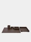 Pinetti - Florida Leather Desk Set - Brown - ABASK - 