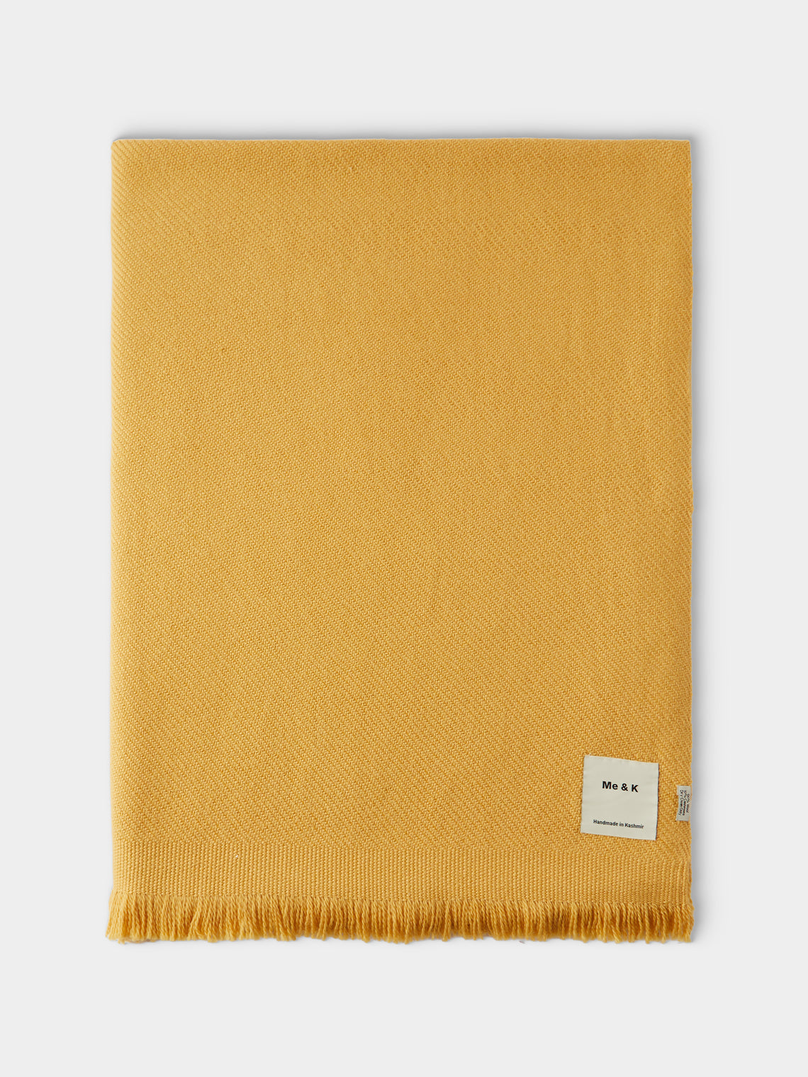 Me & K - Merino Wool and Cashmere King-Size Blanket (106in/2.7m) - Yellow - ABASK