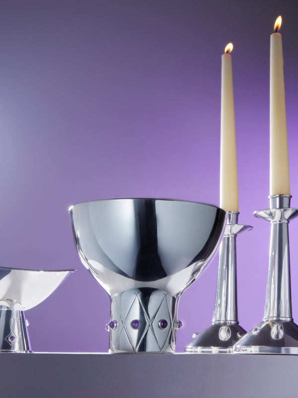 Antique and Vintage - 1966 Tage Göthlin Solid Silver and Amethyst Bowl -  - ABASK