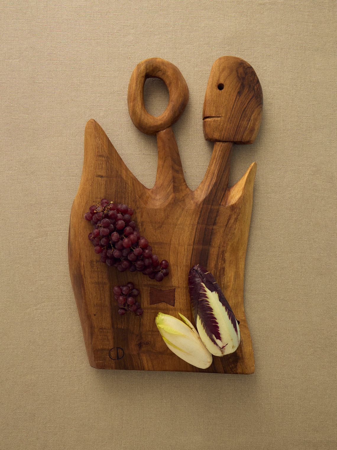 Eliot Daguet - Hand-Carved Walnut Serving Board - Brown - ABASK