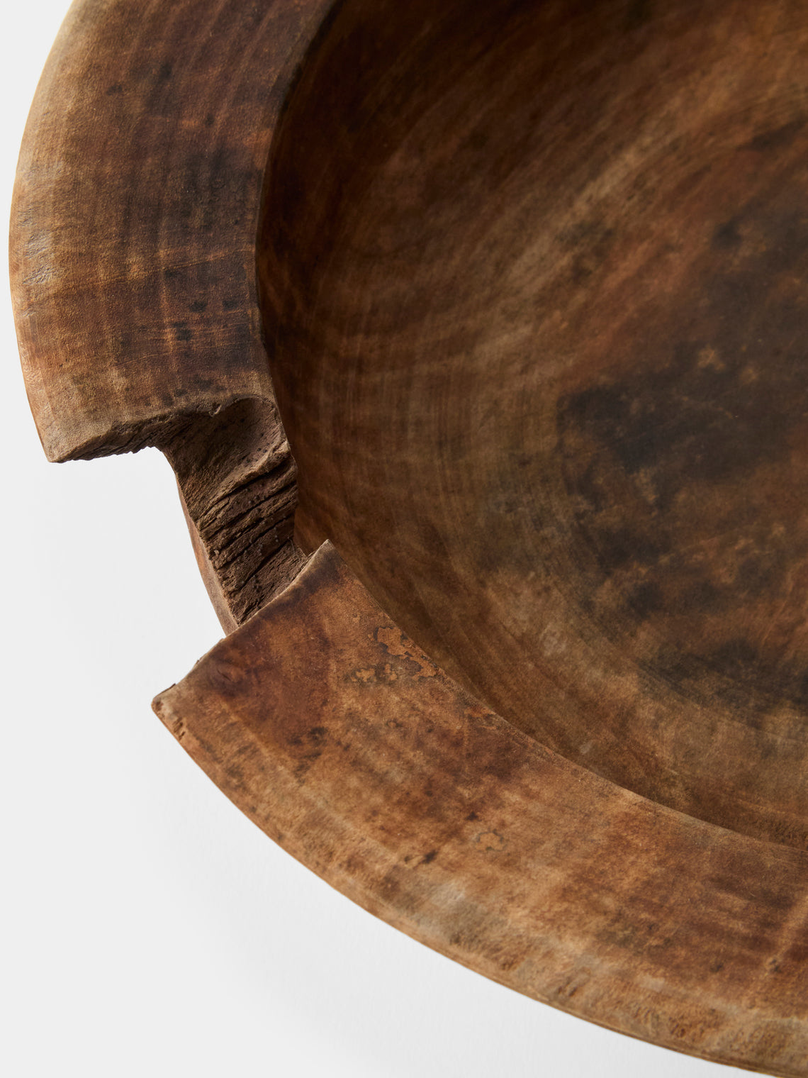 Iida Woodturning - Hand-Turned Oil-Finish Iron-Mordant Dogwood Tray (17.5in/44.5cm) - Brown - ABASK