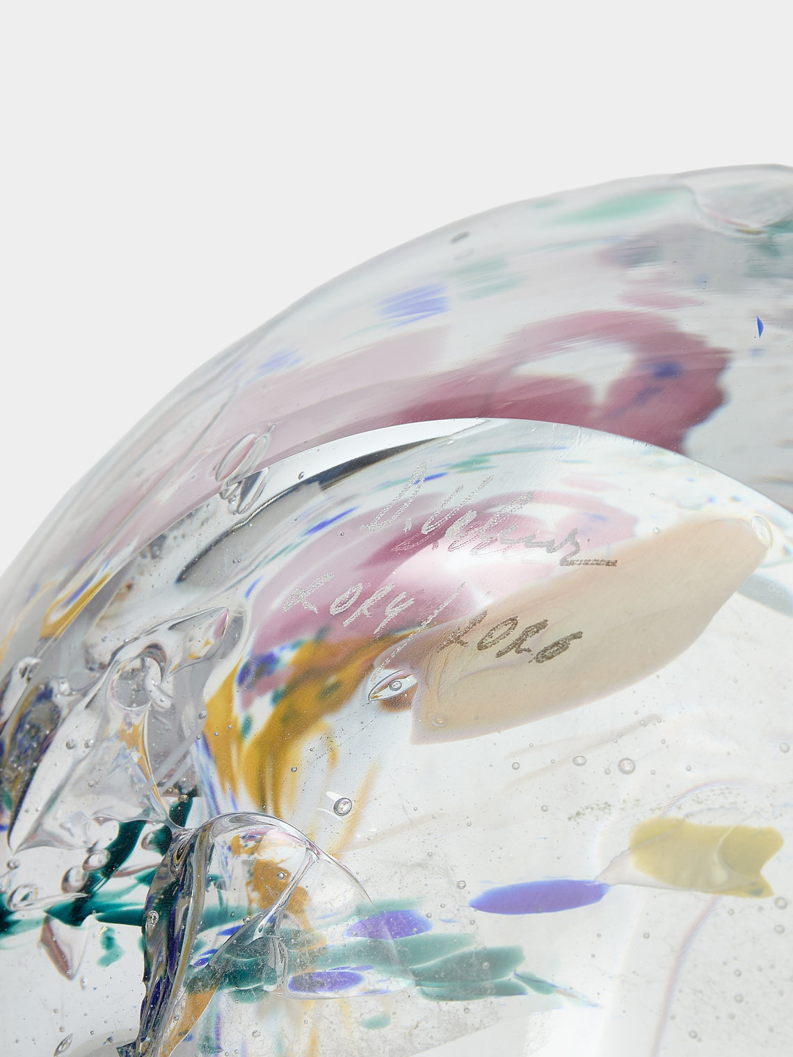 David Valner - Recovered History Hand-Blown Glass Vase (12.5in/32cm) - Multiple - ABASK